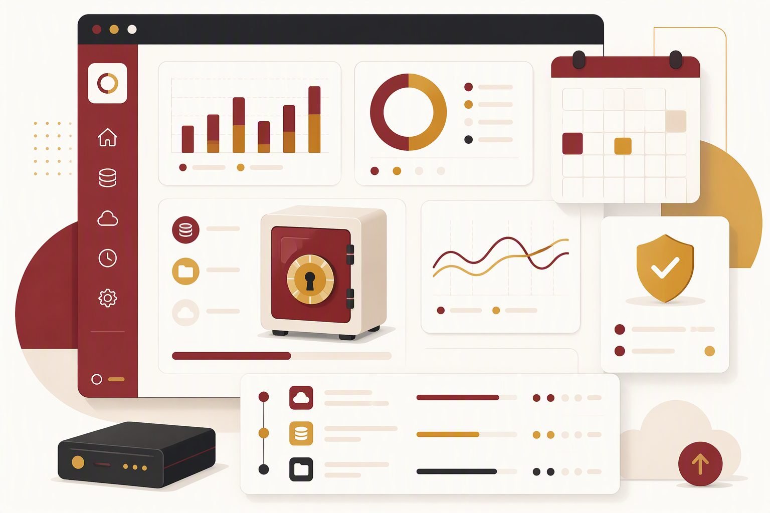 Backup dashboard listing dated daily snapshots of an Asana workspace with archive download buttons